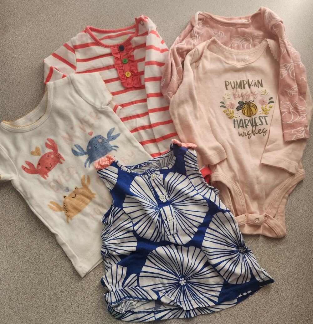 Mixed Brand Name Bundle of Baby Girl Outfits 5 Pieces 6-9 Month